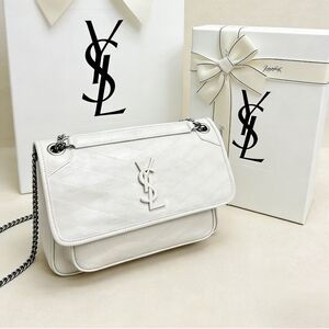 <AUTHENTIC>Saint Laurent Niki Shoulder Bag White